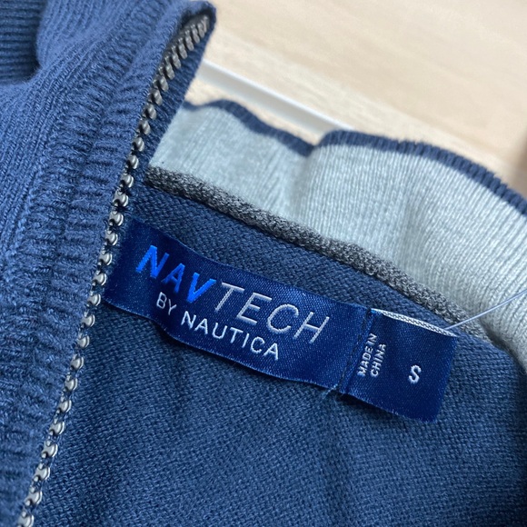 Nautica SR3704 Quarter Zip Sweater Blue Size SMALL - Picture 7 of 7